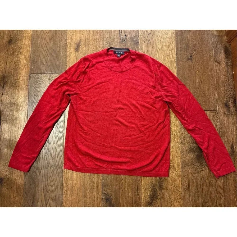 Banana Republic men’s red silk cashmere crewneck sweater M